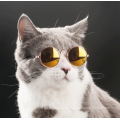 Gafas de sol de mascotas de metal circulares para accesorios para mascotas